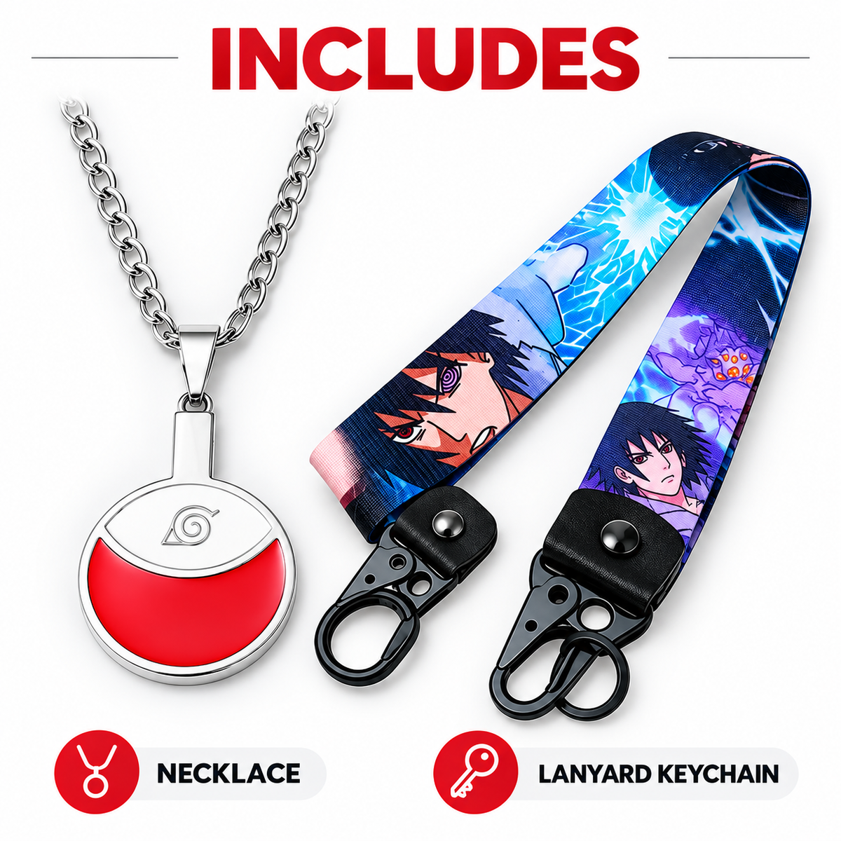 Llavero y collar Sasuke
